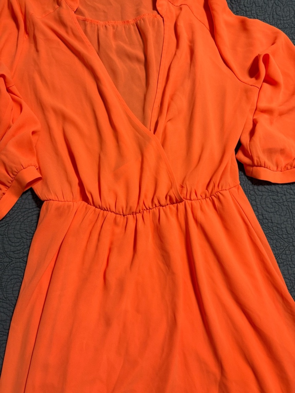 H&M Vibrant Orange Mini Wrap Dress